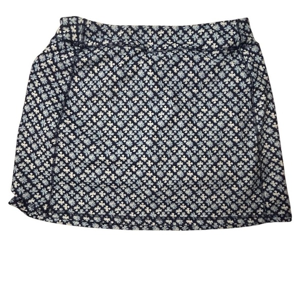 Lands' End Women's Floral Skort Blue Size M Built-in Shorts Casual Golf - Picture 4 of 10